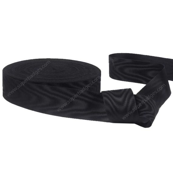 Masonic Moire Ribbon Black
