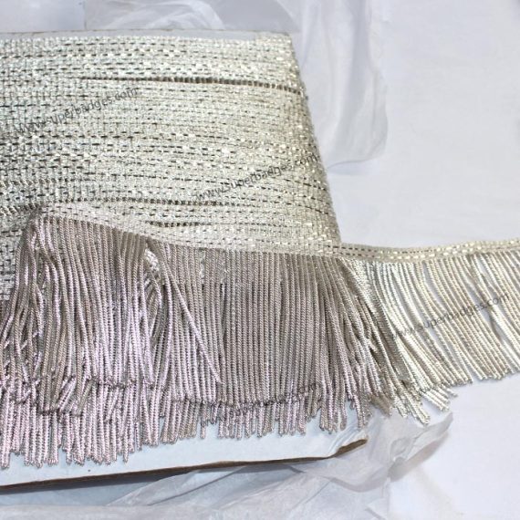 Military Silver Bullion Wire Fringe