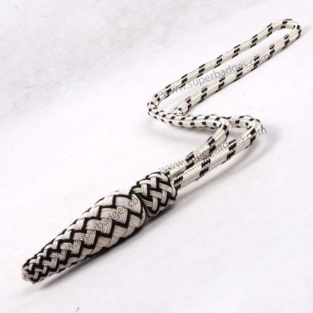 White & Black Corded Sword Knot