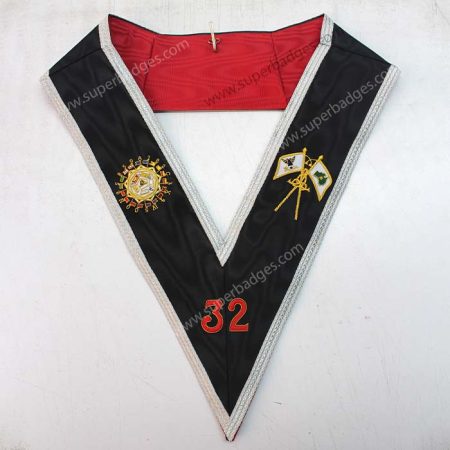 32nd Degree Fully Hand Embroidered Collar