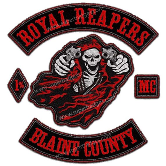 Embroidered Patch Motorcycle Cut-off Logo