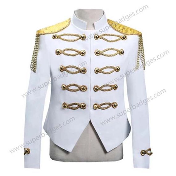 White Hussar Parade Steampunk Jacket
